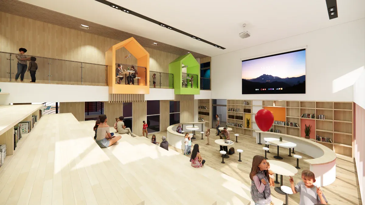 تخطيط المساحات لملعب المركز التجاري