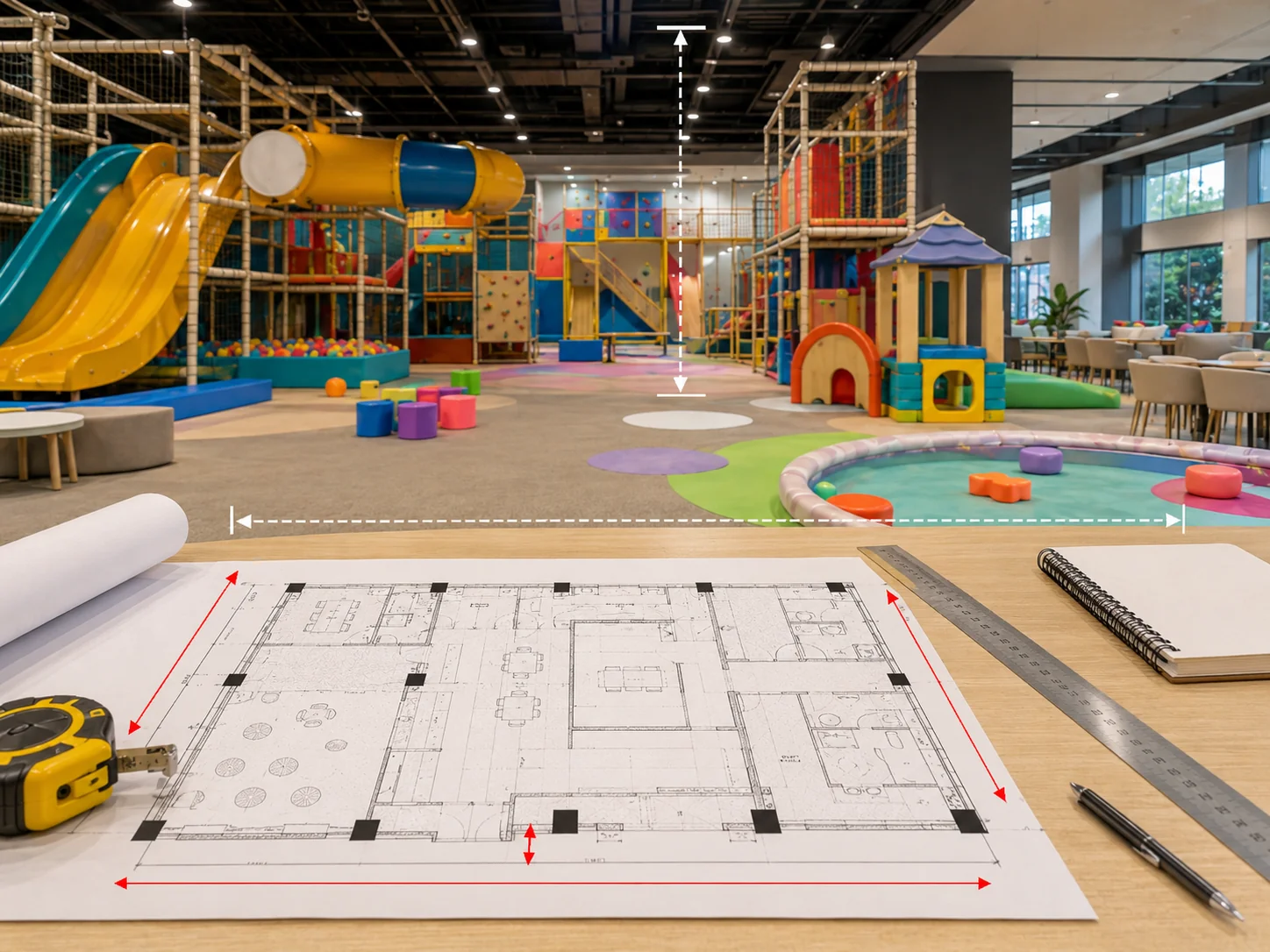 Complete indoor playground RFQ checklist covering venue, drawings, users, equipment zones, documents, freight, installation and schedule